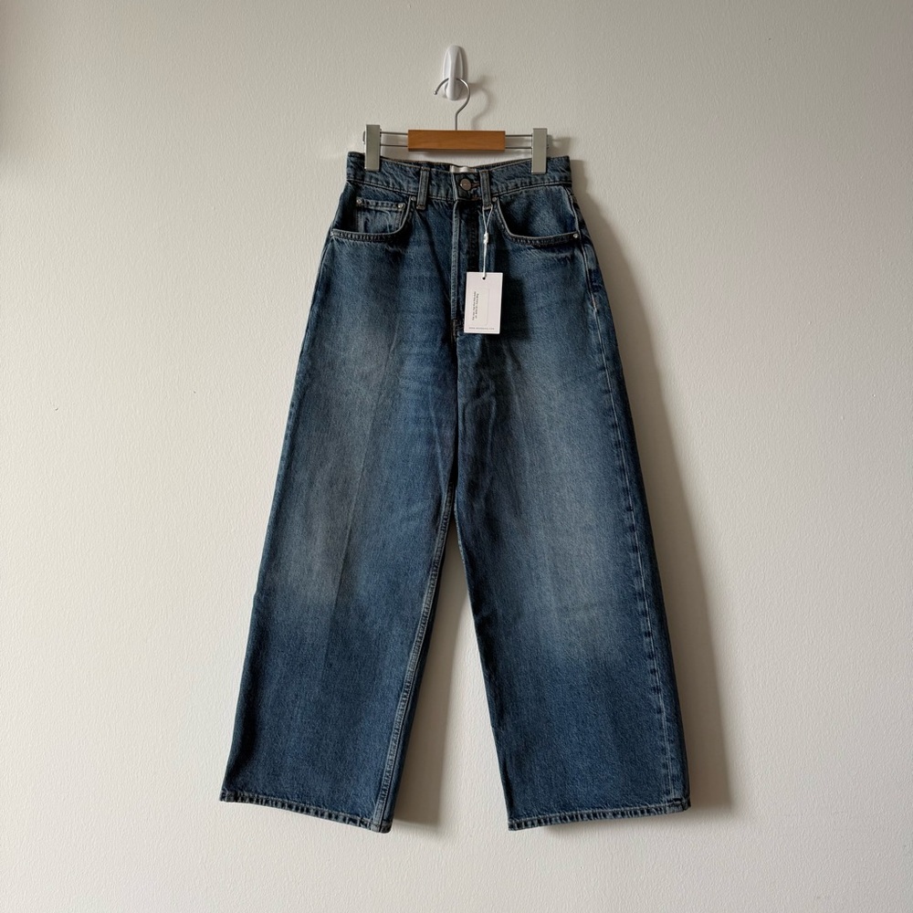 NWT Anine Bing Rick Jeans in Deep Alto Blue size 24